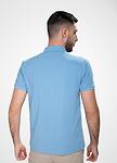 Светло синя мъжка тениска с яка DONATO / Color 2