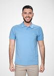 Светло синя мъжка тениска с яка DONATO / Color 2