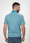 Меланжирана мъжка тениска с яка в ярко синьо EMOCIONE/ Color 2
