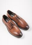 Кафяви официални мъжки обувки 110-7 с лазерна декорация-Copy