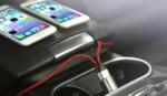 Зарядно за телефон за МПС с 2 USB порта и 3 накрайника за iPhone