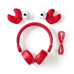 Детски слушалки nedis On-Ear червени с кабел