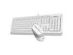 Комплект клавиатура и мишка A4tech F1010, USB, бяло и сиво