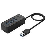 ORICO хъб USB3.0 HUB 4 port - USB/Micro USB input, 1m cable - W5P-U3-100-BK-PRO