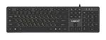 Makki нископрофилна кирилизирана клавиатура Keyboard USB BG - Low profile Chocolate - KB-C14 Black