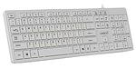 Makki нископрофилна кирилизирана клавиатура Keyboard USB BG - Low profile Chocolate - KB-C14 White