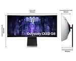 Монитор Samsung Odyssey OLED G8 G85SB 34" CURVED 1800R, 175 Hz, 0.1ms GTG, 3440x1440, 2xUSB-C, Mini DP, Micro HDMI, Speakers, Silver