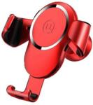USAMS US-CD47 Gravity Wireless Charger Car Air Vent Holder for iPhone X/8/8 Plus Etc. - Red