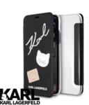 CG Mobile KLFLBKPXPPIN Karl Lagerfeld Pins Book Pouzdro Black for iPhone X