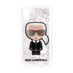 KLHCI61LGIRKL Karl Lagerfeld Iconic Liquid Glitter PC/TPU Case for iPhone XR
