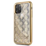 GUHCN65PEOLGG Guess 4G Peony Glitter Zadní Kryt pro iPhone 11 Pro Max Gold (EU Blister)