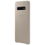 Samsung Galaxy S10 Grey Leather Protective Cover-Grey