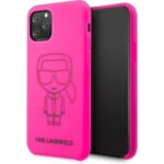 Karl Lagerfeld Silicone Cover for iPhone 11 Pro Black Out Pink (EU Blister)