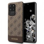 GUHCS69G4GLBR Guess 4G Stripe Cover for Samsung Galaxy S20 Ultra Brown
