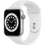 Apple Watch 6, GPS, Корпус Silver Aluminium 40mm, White Sport Band