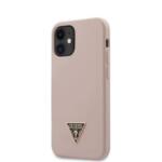Калъф Guess Silicone Metal Triangle Cover for iPhone 12 mini 5.4 Light Pink