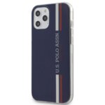 U.S. Polo PC/TPU Tricolor Vertical Stripes Kryt pro iPhone 12 Pro Max 6.7 Navy