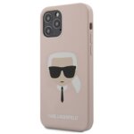 Karl Lagerfeld Head Silicone Cover for iPhone 12/12 Pro 6.1 Light Pink