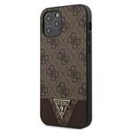 Guess 4G Triangle Cover for iPhone 12/12 Pro 6.1 Brown