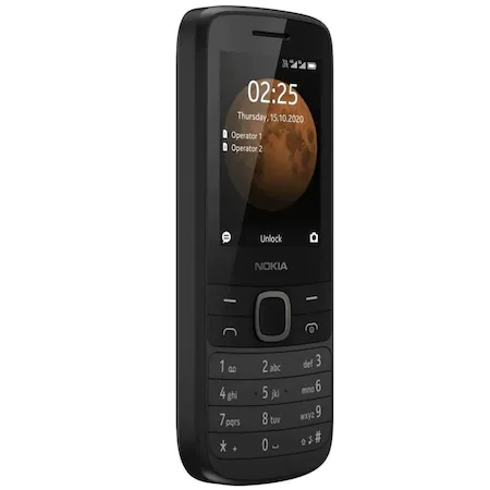 Мобилен телефон Nokia 225, Dual SIM, 4G, Black