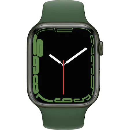 Смарт часовник Apple Watch S7 GPS, 45mm Green Aluminium Case with Clover Sport Band - Regular