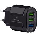 Адаптор с кабел Tactical AR-30 USB-A QC 3.0 2,5A Travel Charger + Braided Cable for iPhone