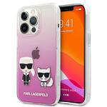 Калъф от Karl Lagerfeld PC/TPU Ikonik Karl and Choupette Case за iPhone 13 mini - Pink