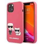 Калъф от Karl Lagerfeld and Choupette Liquid Silicone Case за iPhone 13 - Red