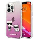 Калъф от Karl Lagerfeld PC/TPU Ikonik Karl and Choupette Case за iPhone 13 Pro - Pink