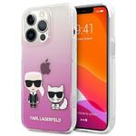 Калъф от Karl Lagerfeld PC/TPU Ikonik Karl and Choupette Case за iPhone 13 Pro Max - Pink