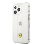 Калъф Ferrari PC/TPU 3D Stripes Hard Case for iPhone 13 Pro Transparent