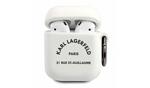 Калъф Karl Lagerfeld Rue St Guillaume Silicone Case for Airpods 1/2 White