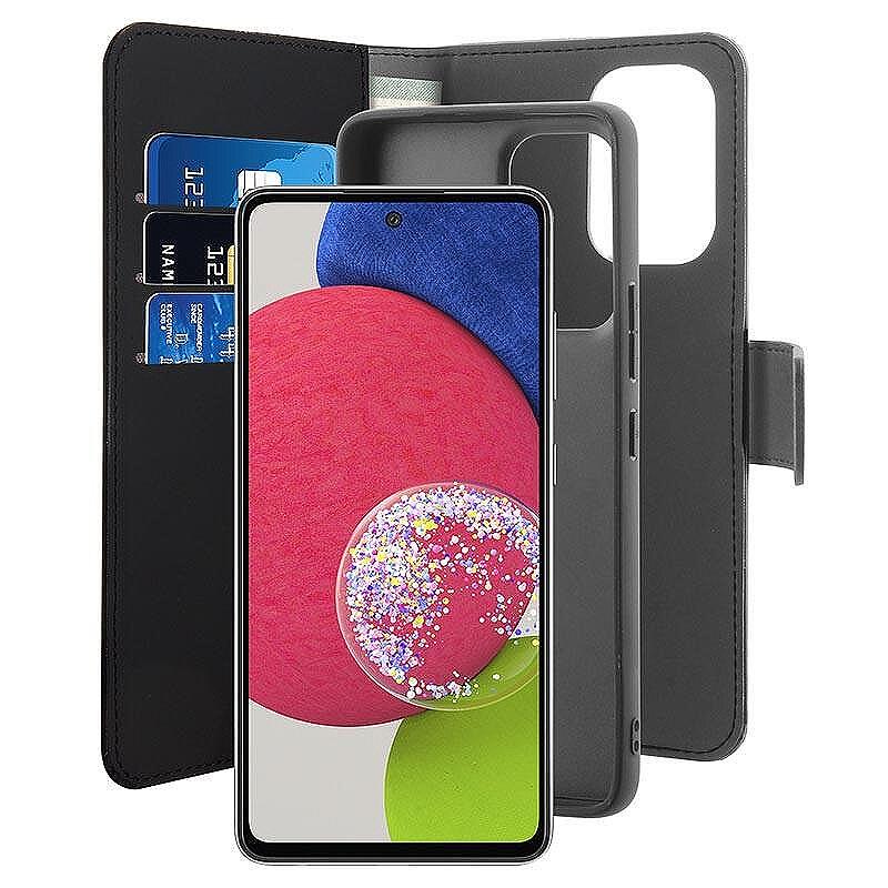 Кожен тефтер от Puro за Samsung Galaxy A53 5G Wallet Detachable, Black