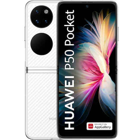 Смартфон Huawei P50 Pocket, 256GB, 8GB RAM, 4G, White