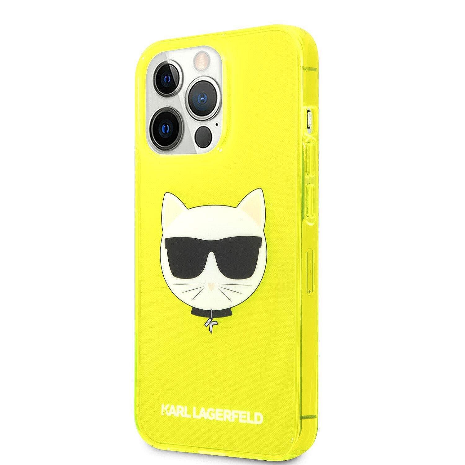 Калъф Karl Lagerfeld TPU Choupette Head Case for iPhone 13 Pro Max Fluo Yellow