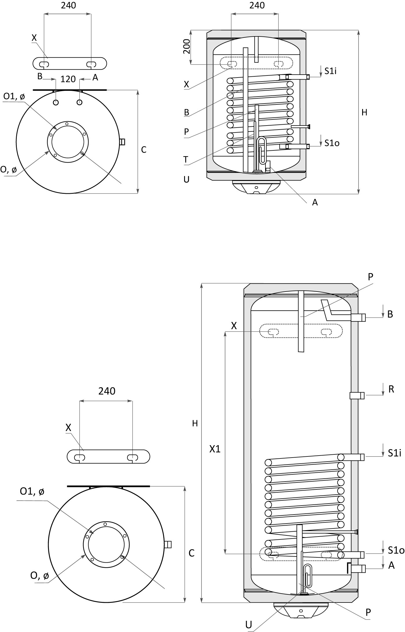 Specifications Water Heater Sunsystem BB S1 Vertical