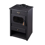 Wood burning stove Balkan Energy with solid cast iron top, 9.6 kW