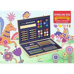 Djeco - Комплект за рисуване big box of colors блестящи цветове