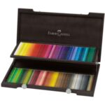 Моливи Faber-Castell Polychromos, 120 цвята, в дървена кутия