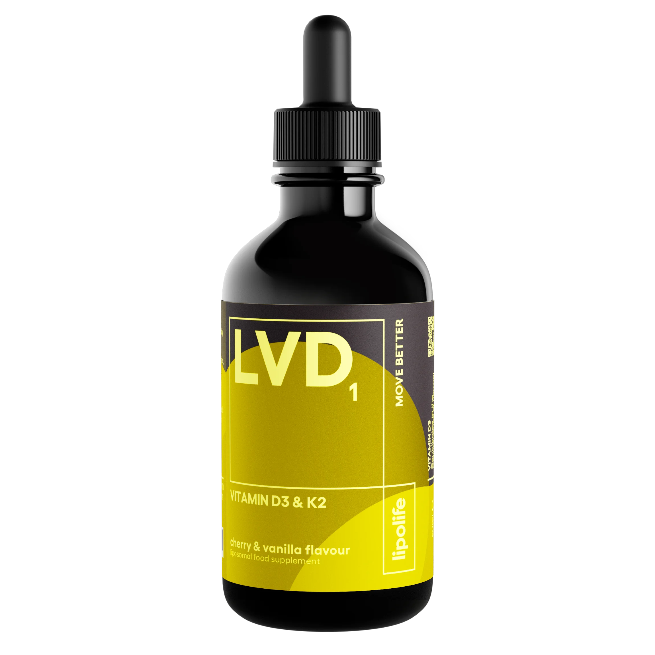 LVD1 - течни и липозомни витамини D3 и K2 - череша и ванилия, 60 мл.