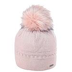 Зимна дамска плетена шапка с помпон 630029