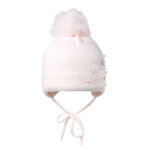Плетена шапка за малки момичета с перли 634043