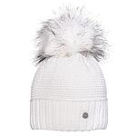 Дамска плетена зимна шапка с помпон 630011