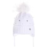Плетена детска зимна шапка с перли Criss 634003
