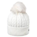 Дамска зимна шапка с плетеници и помпон 670096