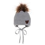 Плетена шапка за бебе момче с помпон 634059