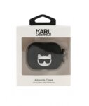 Луксозен Калъф за APPLE Airpods Pro, KARL LAGERFELD Silicone Choupette Case, Черен