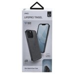 Блестящ Калъф за iPhone 12 Pro Max, UNIQ LifePro Tinsel Case, Черен