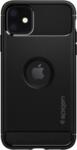 Противоударен Силиконов Калъф за iPhone 11, SPIGEN Rugged Armor Case, Черен