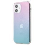 Луксозен Преливащ Калъф за iPhone 12 Mini, GUESS Pattern Collection Case, Цветен